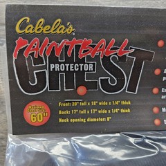 Cabela’s Paintball Chest Protector Padded Mesh Vest 60 in. New Shock Absorbing