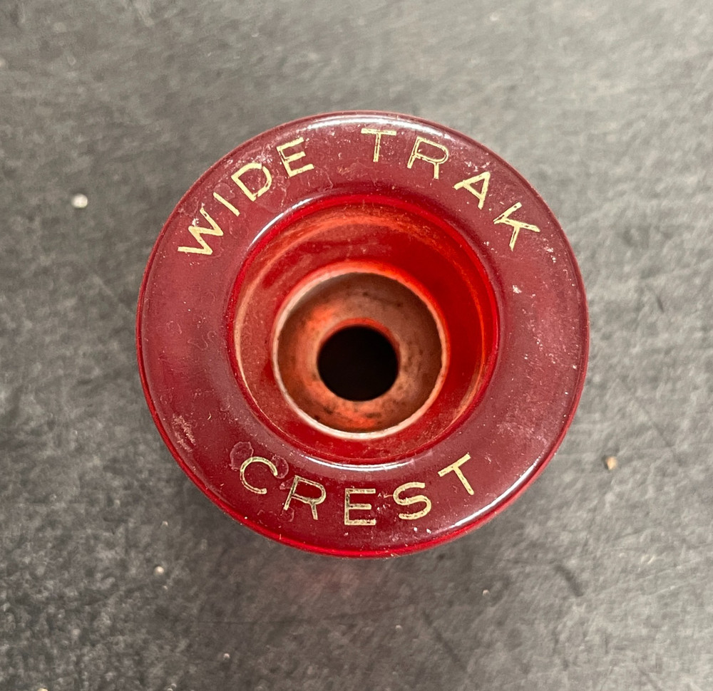 Vintage Crest Wide Track Roller Skate Wheel Clear Red