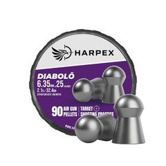 HARPEX Diabolo 90 Count FIELD TARGET Domed 6.35mm .25 Caliber Airgun Pellets
