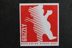 GRIZZLY Skateboard Griptape Bear Red White Fade Z47A OG Skateboarding STICKER