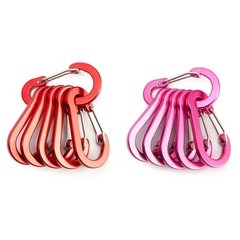 6/12pcs Carabiner Buckle Clip Outdoor Hiking Small Aluminum KeyChain Spring Hook