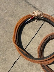 2 Two USED COWBOY ROPES LARIAT From Oklahoma Cattle Ranch Classic 35′ 3/8″ HM