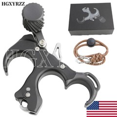 Adjustable 3 Finger Thumb Release Aids Archery Recurve Compound Bow Shot Target