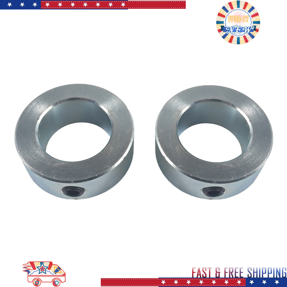 1″ Bore Solid Steel Zinc Plated Shaft Collars Set Screw Style (2PCS) NEW