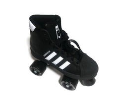 adidas Womens Sz 4.5 Superstar 82 Skate Leather Roller Skates Black White JI3535