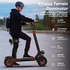 Freeboy Electric Scooter 48v 1200W For Adult 11″Off Road Fat Tires Fast Speed US