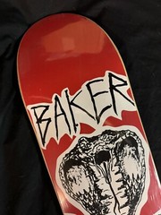 SUPER RARE Jeff Lenoce Evil Red Cobra Pro Model Baker Skateboard Deck In Shrink