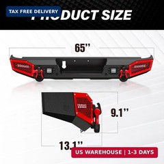 YZONA for JT Pickup Truck Front and Rear Bumpers Compatible with 2020 2021 2022