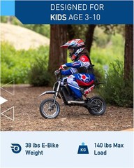Hiboy 36V Electric Dirt Bike Kids Motorcycle Toy Motocross 9.3 Miles Range DK1
