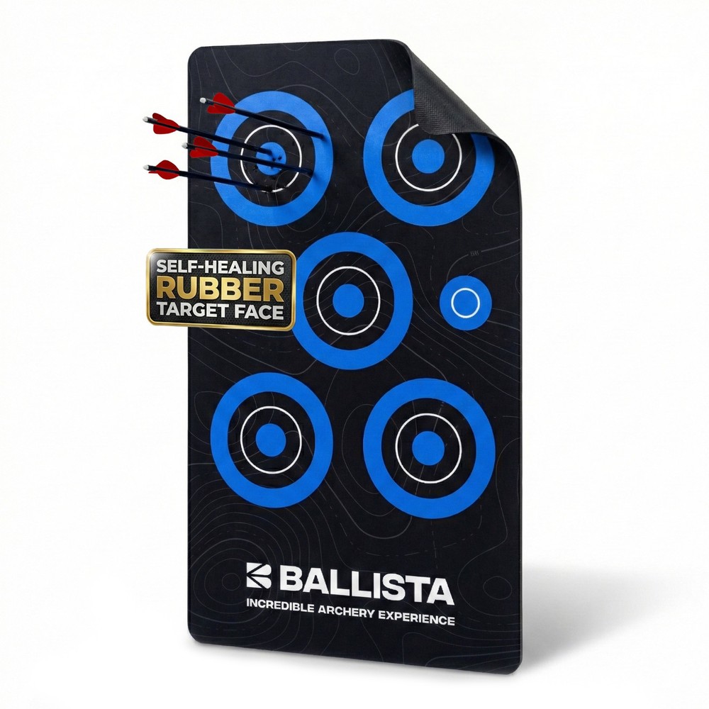 BALLISTA Reusable Self-Healing Rubber Archery Target Bright Bullseyes 13.8×23.6″