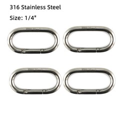 1/4 Inch 4PCS Heavy Duty Carabiner Clip 2.36″ Spring Snap Hooks Spring Clips