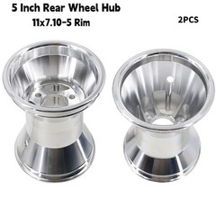 2X 5» GO KART Wheel Rim Rear 11X7.10-5 Aluminum Hub Racing Go Kart Trike Drift