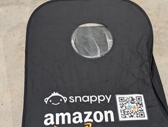 Snappy Amazon Folding Compact Cornhole Game W/ 2 Boards 8 Bags & Carry Bag