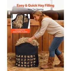 Uimoso Durable Slow Feed Hay Bag for Horses, 21.65 x7.28x 25.2 in, 1.81 in Holes