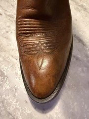 Vintage Justin 1470 Western Cowboy Boots Brown Leather Mens 8.5D US Ranch Rodeo