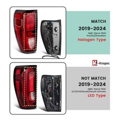Halogen Tail Light Assembly Compatible with 2019-2024 Sierra 1500/2500 HD/3500