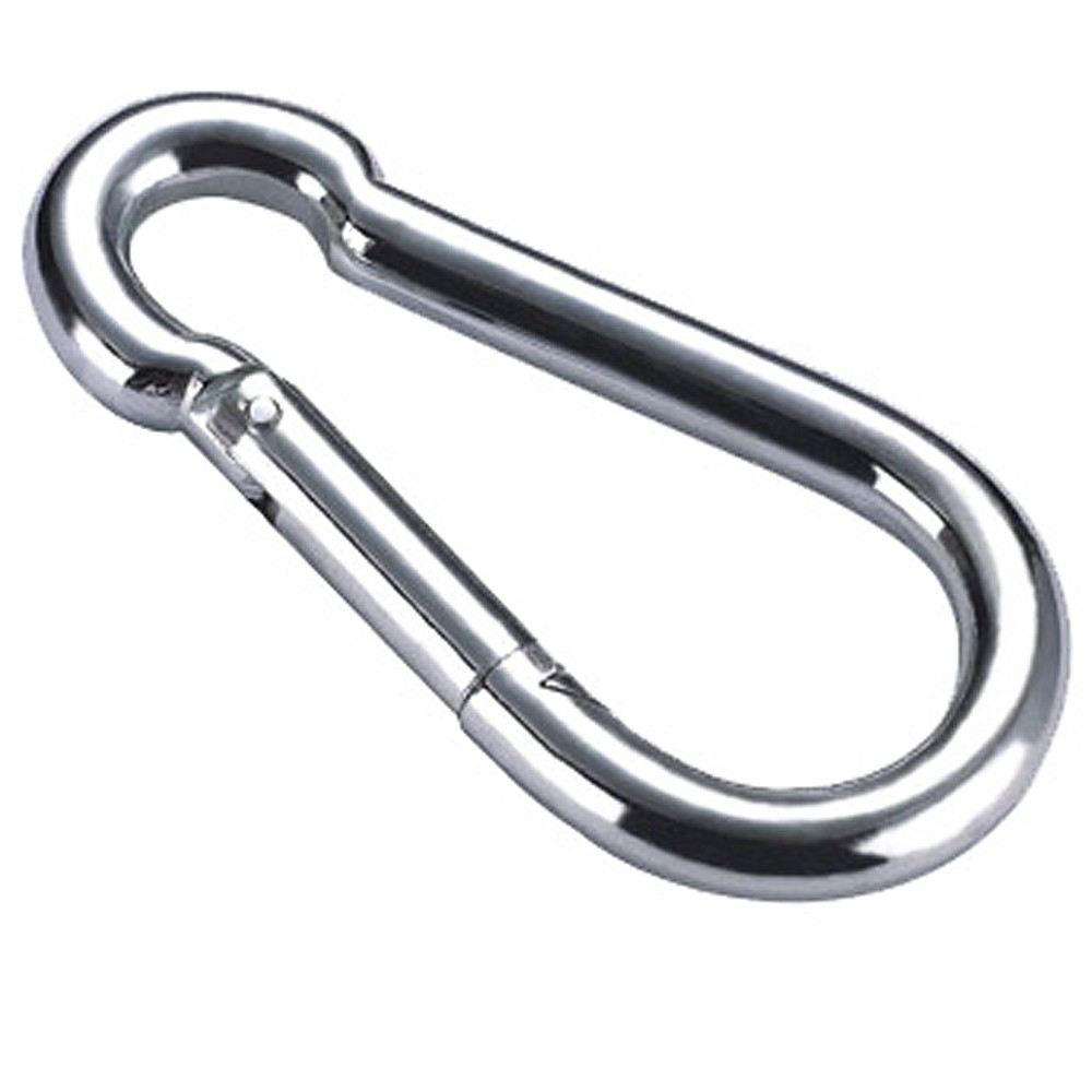 Pack Of 2 15/32 In Horse Carbon Steel Wire Spring Snap Hook Zinc Plated