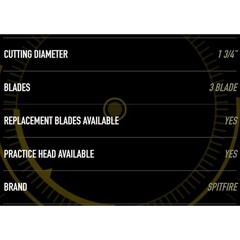 Spitfire Edge 100 Grain 1.75″ Cutting Diameter 3-Blade Durable Precise Rear-D…