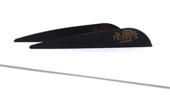 Tonys 3» Archery Vanes Archery All New Super Wave Vane Black 50PK TNYSWVB3343A