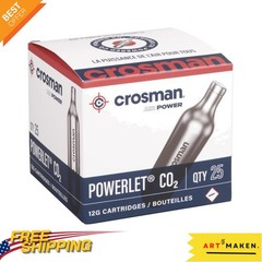 25-Count 12-Gram CO2 Cartridges for Air Rifles & Pistols – Genuine Powerlet