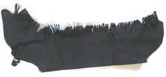 Western Equitation Show Chaps – Black Synthetic Suede -Elastic Fit – XS,S,M,L,XL