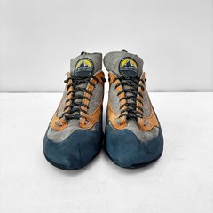 La Sportiva Finale Rock Climbing Shoes Mens 12 Grey Orange Lace Up