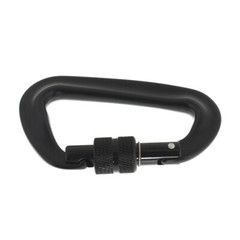 4 Pack Heavy Duty Aviation Aluminum D-Shaped Locking Carabiners Clip 12 KN
