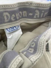 Devon Aire Riding Pants Children Child size 10 R Beige With Maroon Accent
