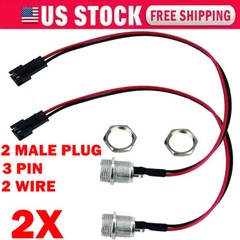 2X 3 Pin 2 Male Plug 2 Wire Hoverboard Charging Port For Scooter Charger Cable