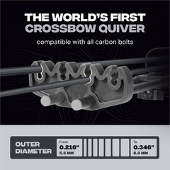 Crossbow Quiver – Fits 4 Arrows (5.5 mm-8.8mm) – Quick-Detach 20 mm Picatinny…