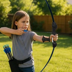 45″ Youth Bow & Arrows Set for Kids 8-12 | Recurve Archery Beginner Kit, 9 Arrow