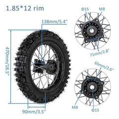 Wheel 60/100-14 80/100-12 Tire Disc Brake Front Forks Shock Conversion kit CRF50