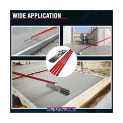 Aluminum Magnesium Alloy Concrete Float 48 x 8 inch, Round End, with Adjustab…
