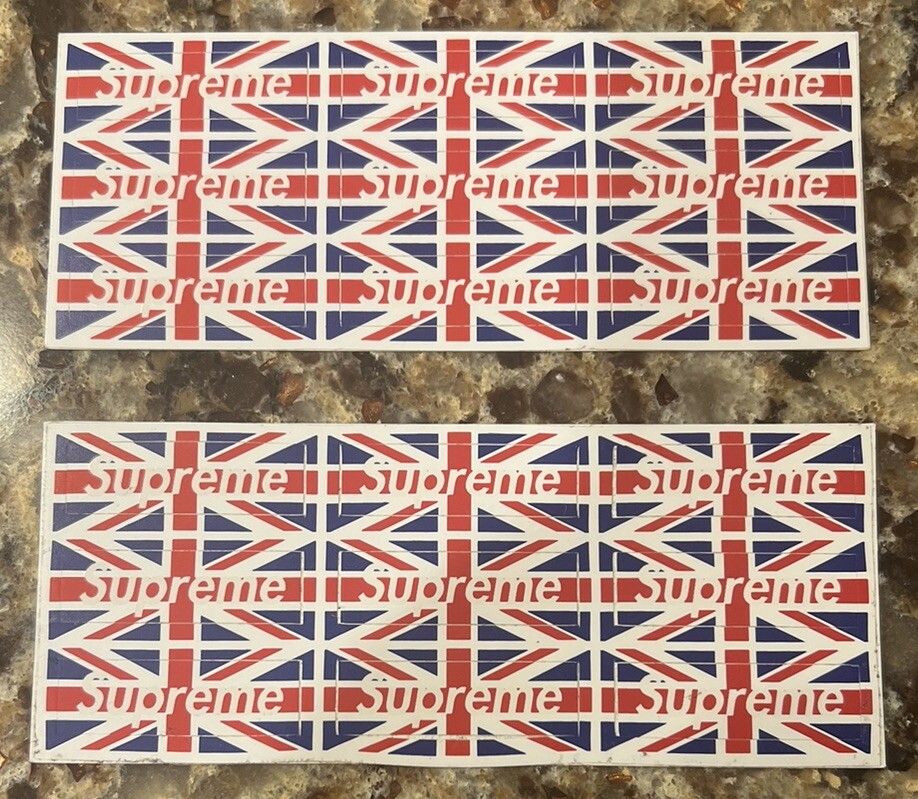 Supreme Union Jack UK 🇬🇧 Mini Box Logo Sticker FW11 Authentic Brand New