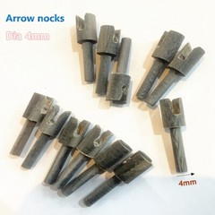 24PCS Archery Plug-in Horn Nock dia4mm Lightweight Traditional Wooden Arrows