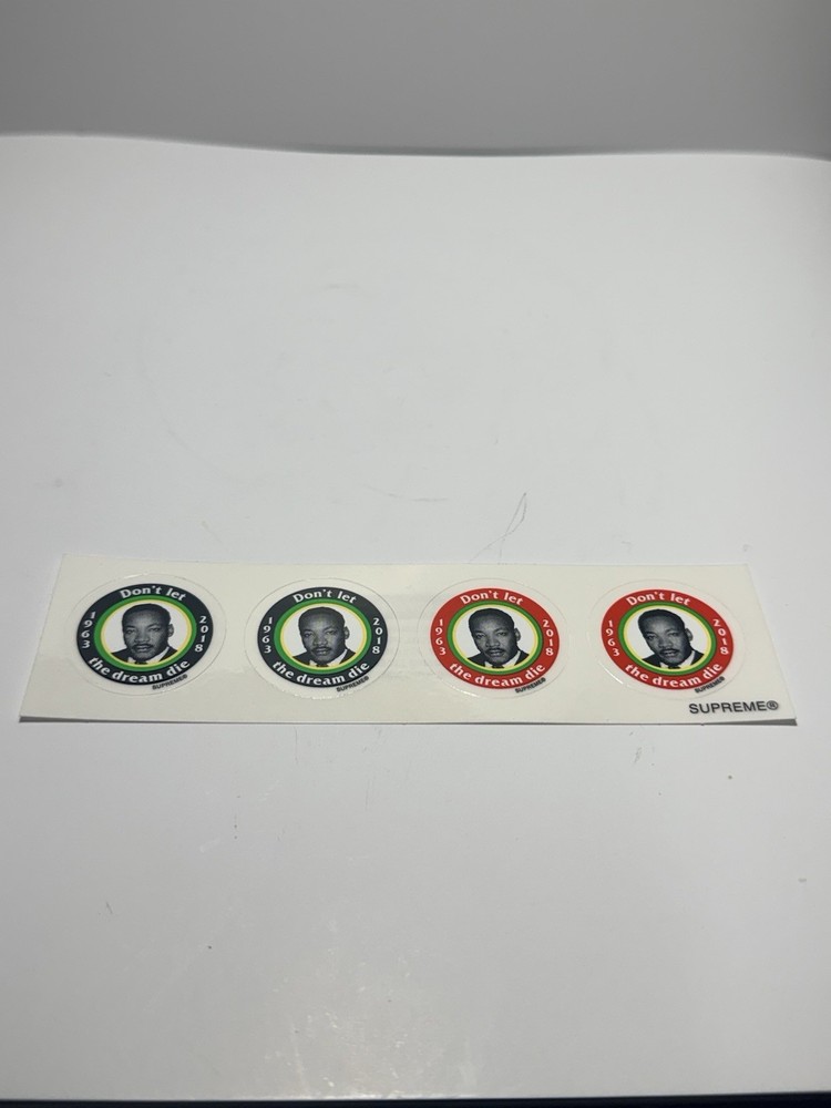 New Supreme New York 4 Mini MLK Don’t Let The Dream Die Stickers Decals SS 2018