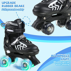 Kids Adjustable Roller Skates for Boys Girls Beginners Outdoor Indoor Sports