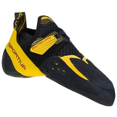 Excellent La Sportiva Solution Comp Men’s Climbing Shoes, Black/Yellow, M45