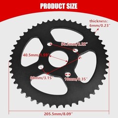 40/41/420 Chain 50T 40mm Rear Drive Sprocket for Coleman BT200X CT200U CT200U