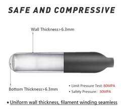 Aluminum PCP Air Bottle 30MPa Explosion Proof M18*1.5 Tank 4500PSI