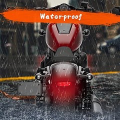 Red LED Tail Light, Universal Motorcycle Brake Taillights for Harley Dyna,