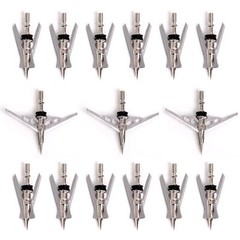 6PCs Archery Hunting 125 Grain Broadheads Steel Tips Arrowheads Crossbow Shoot