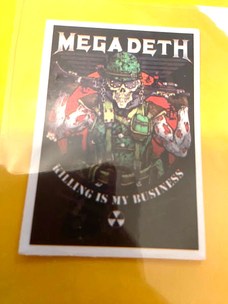 Megadeth-Sticker-My Business Soldier-Die-Cut-2.4″x 1.75″-Skateboard Sticker-New