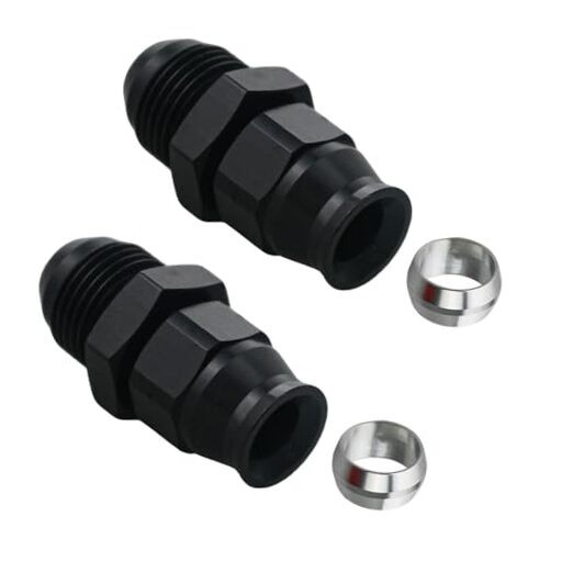 8AN Male to 3/8″ Hardline Compression Fitting 8AN to 3/8 in Swivel fitting