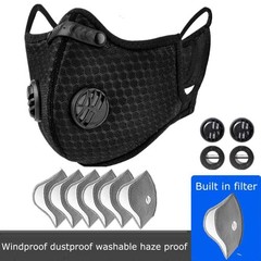 2-Pair Carbon Filter Face Masks with Valves – Reusable for Sports & Outdoors