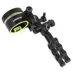 5Pin CompoundBow Sight 0.019" Micro Fiber Adjustable 4X 6X 8X Lens Archery