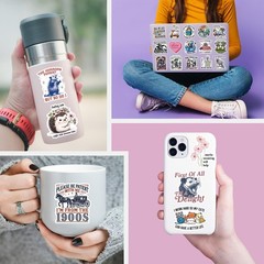 200 PCS Funny Holographic Stickers for Adults, Waterproof Vinyl Sarcastic Meme