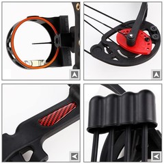 Lanneret Youth Compound Bow Set 15-29lbs 19-28in Aluminum Carbon Fiber