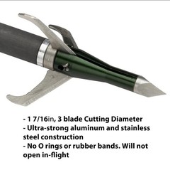 Archery X-Act 100 Grain 3 Blade 1 7/16in Cutting Diameter Hunting Crossbow X2