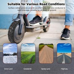 80/65-6 Off Road Tubeless Tire, 10×3 255×80 10 Inch Electric Scooter tire, Wi…